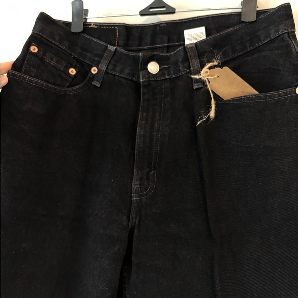 Y2K Grunge Black Levis High Waist Jeans Women’s 512 Slim Fit Straight Leg 11 JR - Picture 8 of 13